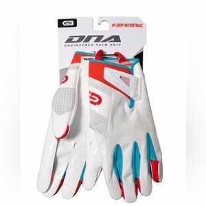 Grip Boost DNA Football Gloves XXL White Red Teal Engineered Palm Grip